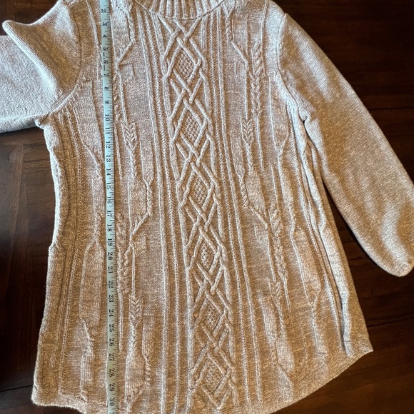 Style & Co. Gray & White Turtleneck Chunky Knit Tunic Sweater, Size XL - Picture 11 of 13